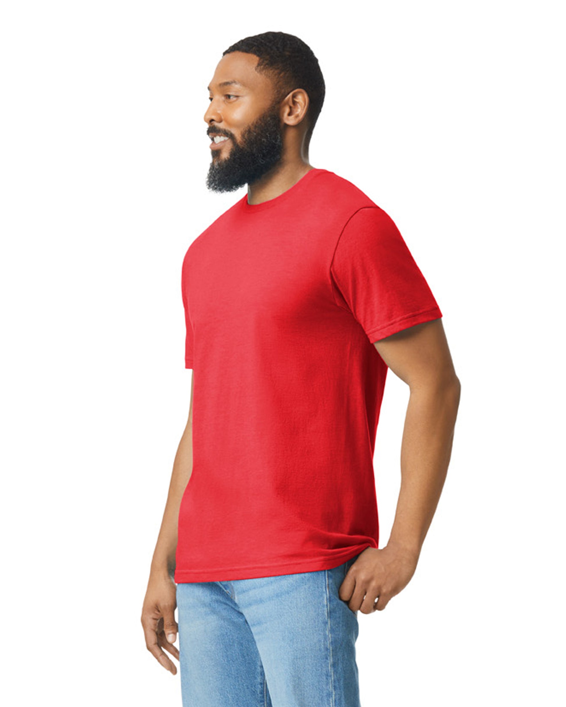 Unisex Softstyle CVC T-Shirt - Red Mist