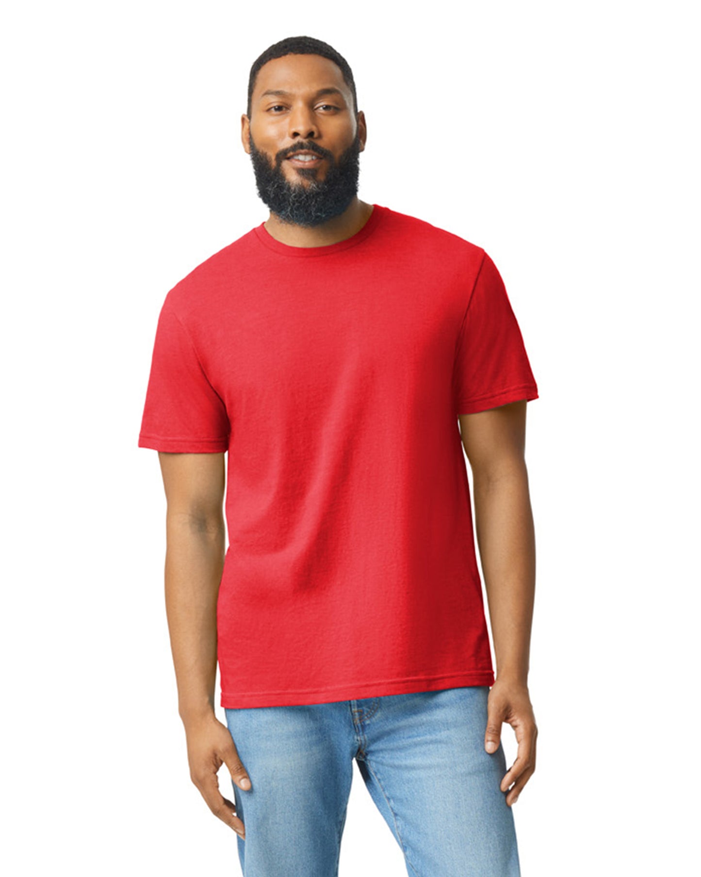 Unisex Softstyle CVC T-Shirt - Red Mist