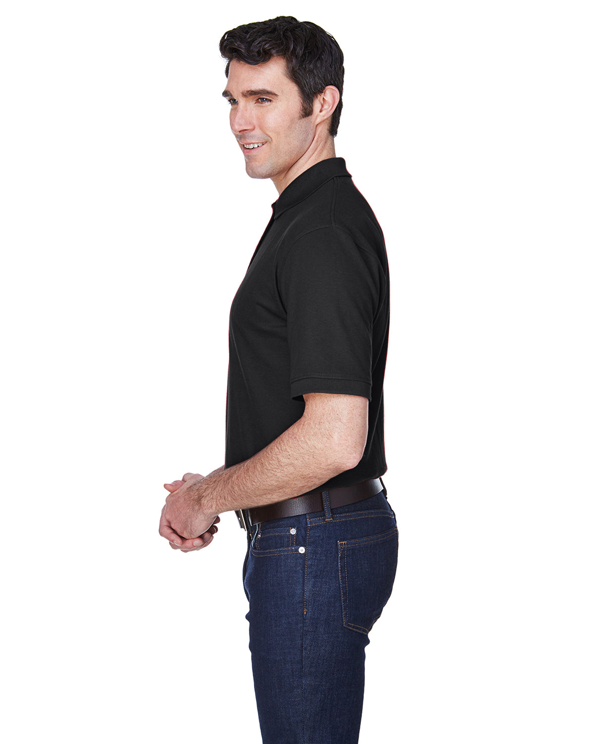 Men's Whisper Piqué Polo - Black
