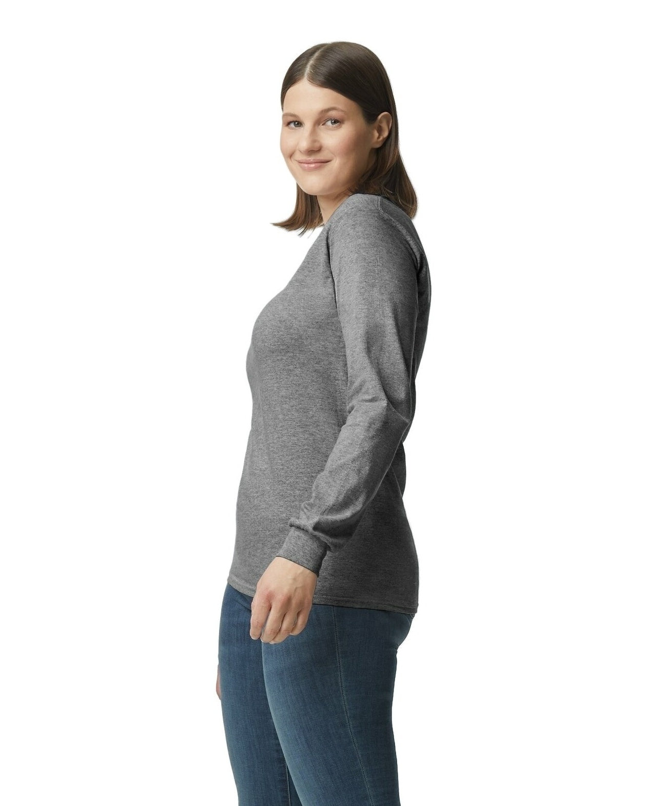 Unisex Heavy Cotton™ Long-Sleeve T-Shirt - Graphite Heather