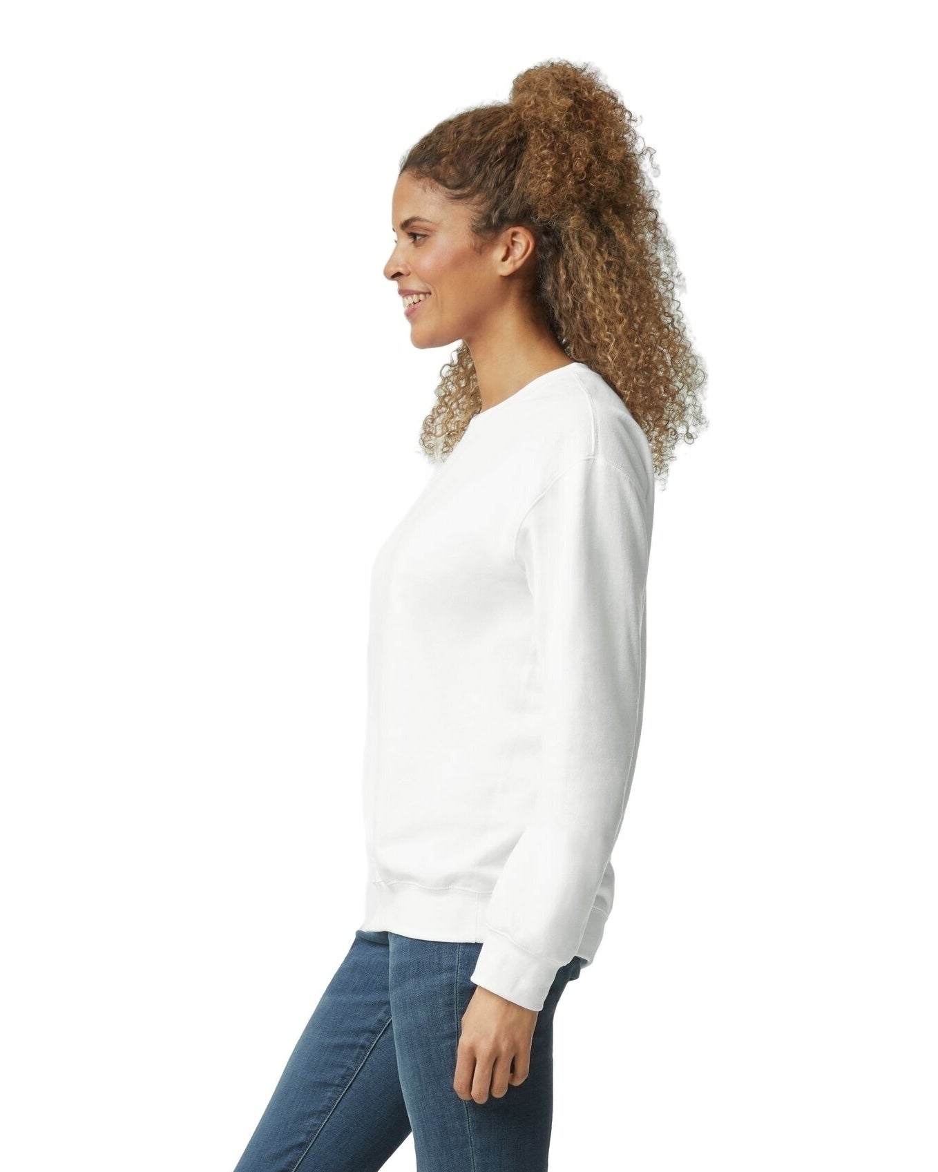 Unisex Heavy Blend��� 50/50 Fleece Crew - White