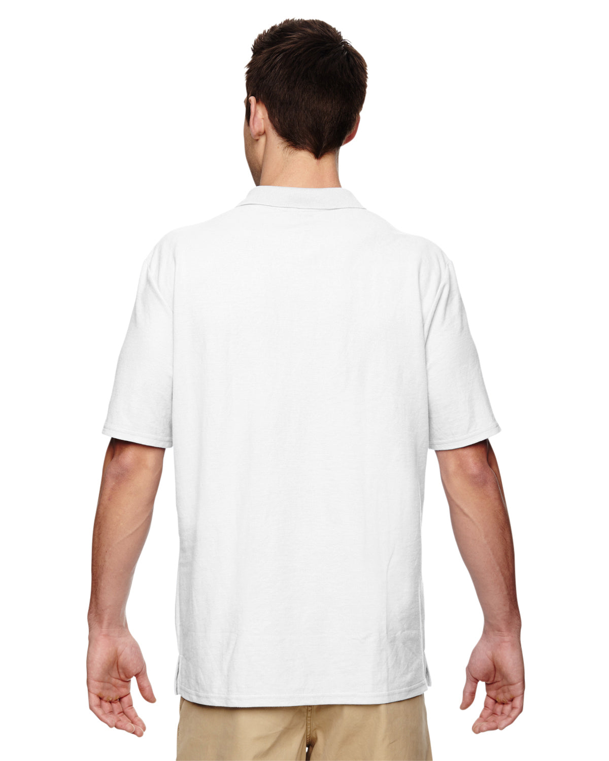 Unisex Double Piqué Polo - White
