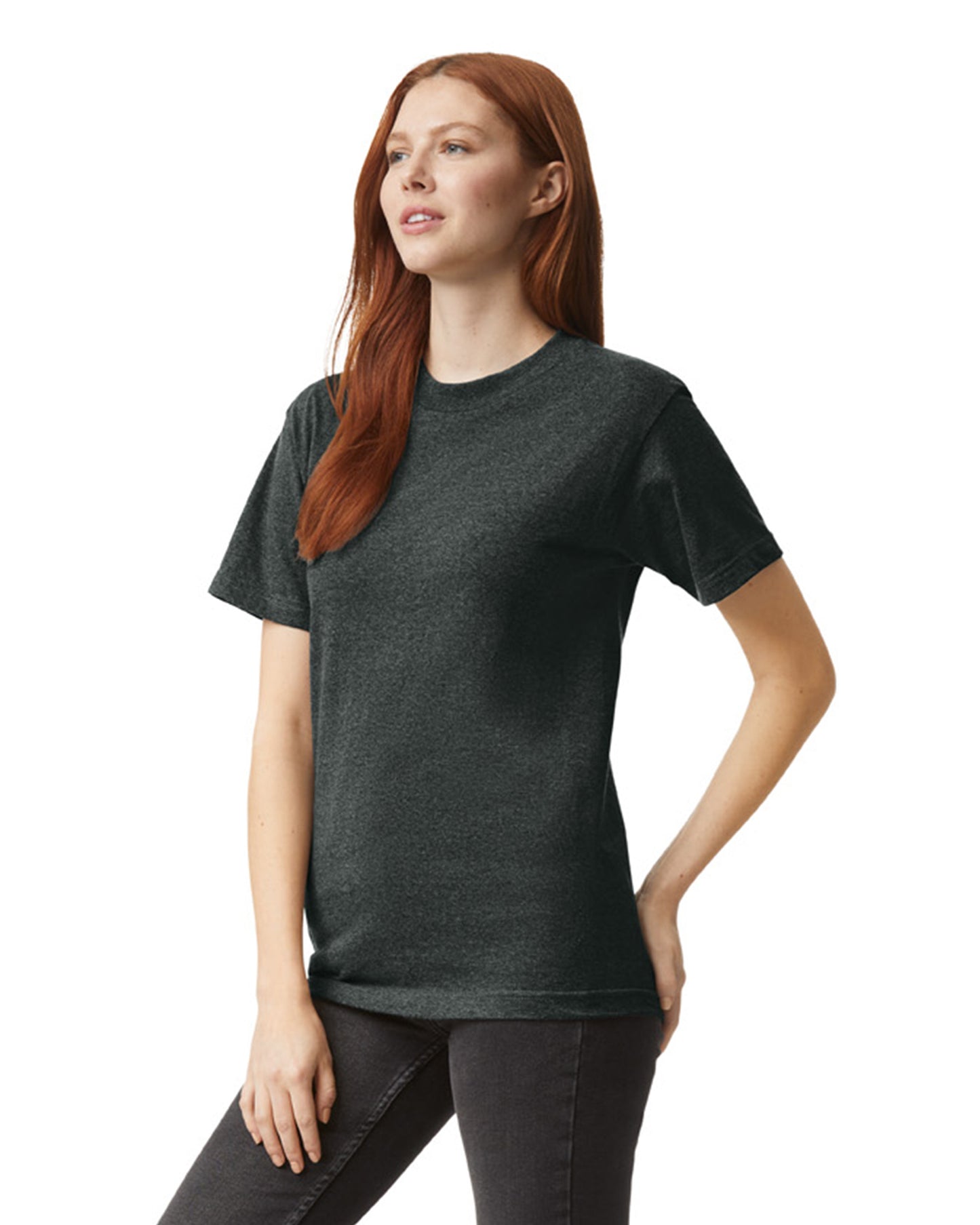 Unisex Heavyweight Cotton T-shirt - Charcoal Heather