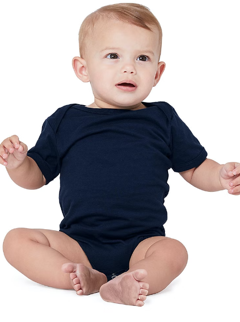 Infant Jersey Short-Sleeve One-Piece - Navy