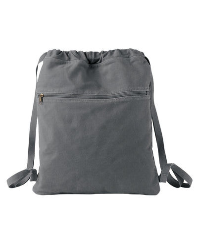 Pigment-Dyed Canvas Cinch Sack - Smoke