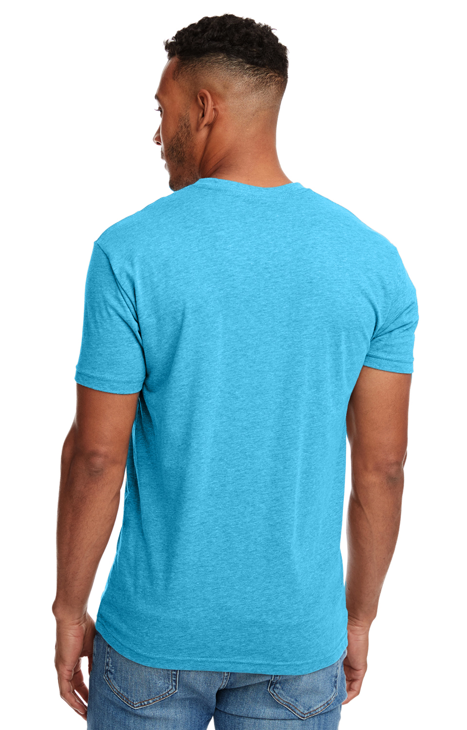 Unisex CVC Crewneck T-Shirt - Bondi Blue