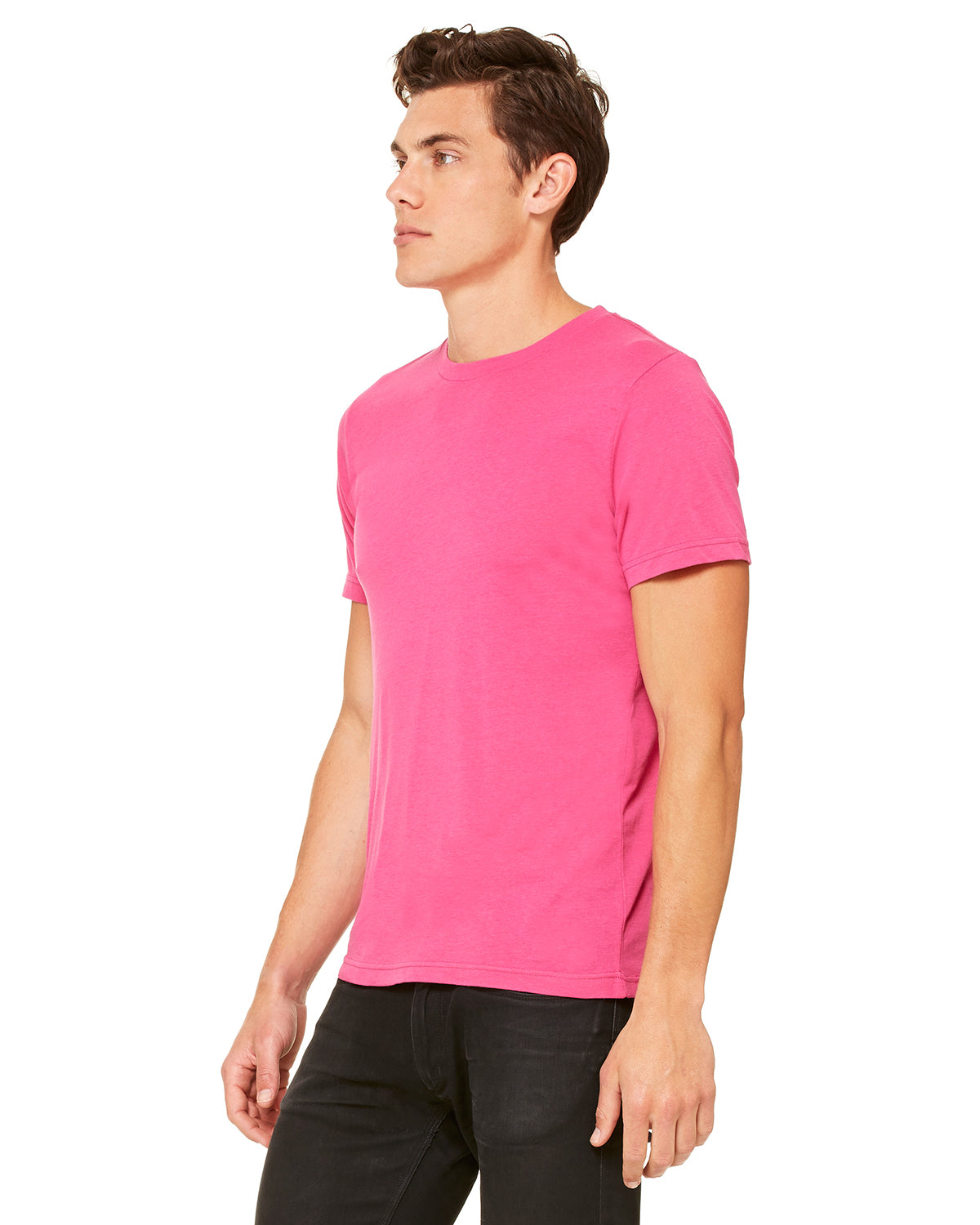 Unisex Poly-Cotton Short-Sleeve T-Shirt - Berry