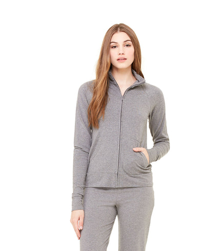 Women's Cotton Spandex Cadet Jacket - Heather Deep