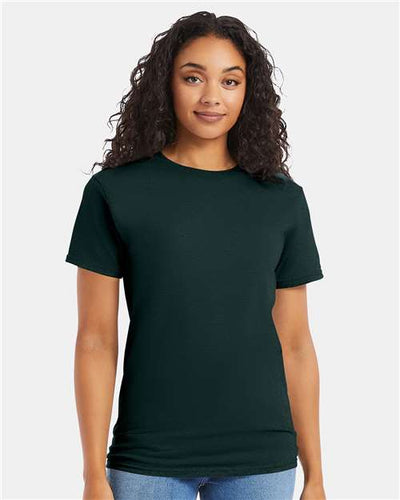 Hanes 5280 Deep Forest — on model front