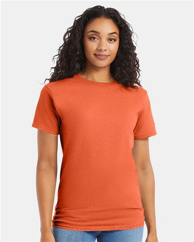 Hanes 5280 Texas Orange — on model front