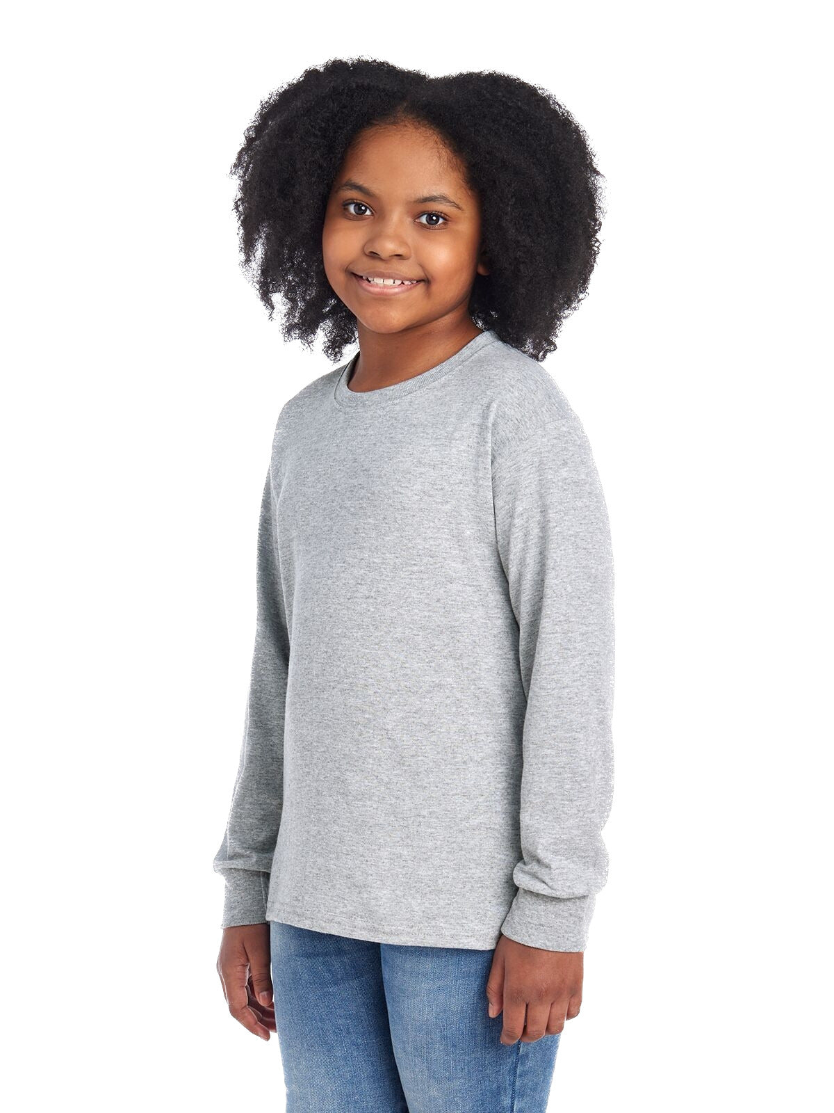 Youth DRI-POWER® ACTIVE Long-Sleeve T-Shirt - Athletic Heather