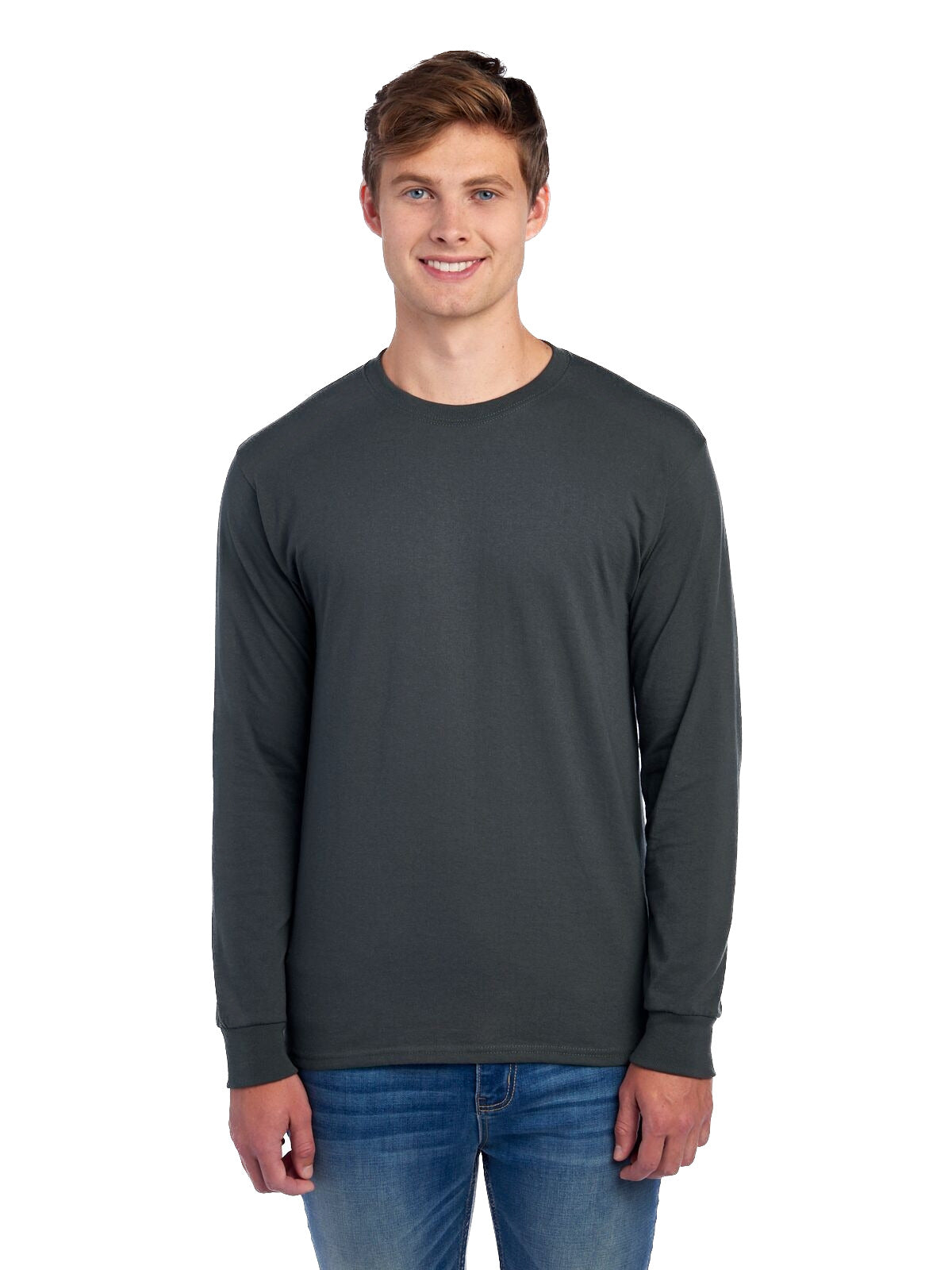 Unisex DRI-POWER® ACTIVE Long-Sleeve T-Shirt - Charcoal Gray