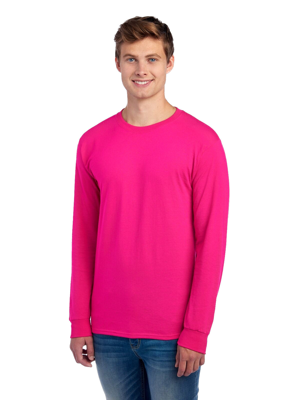 Unisex DRI-POWER® ACTIVE Long-Sleeve T-Shirt - Cyber Pink