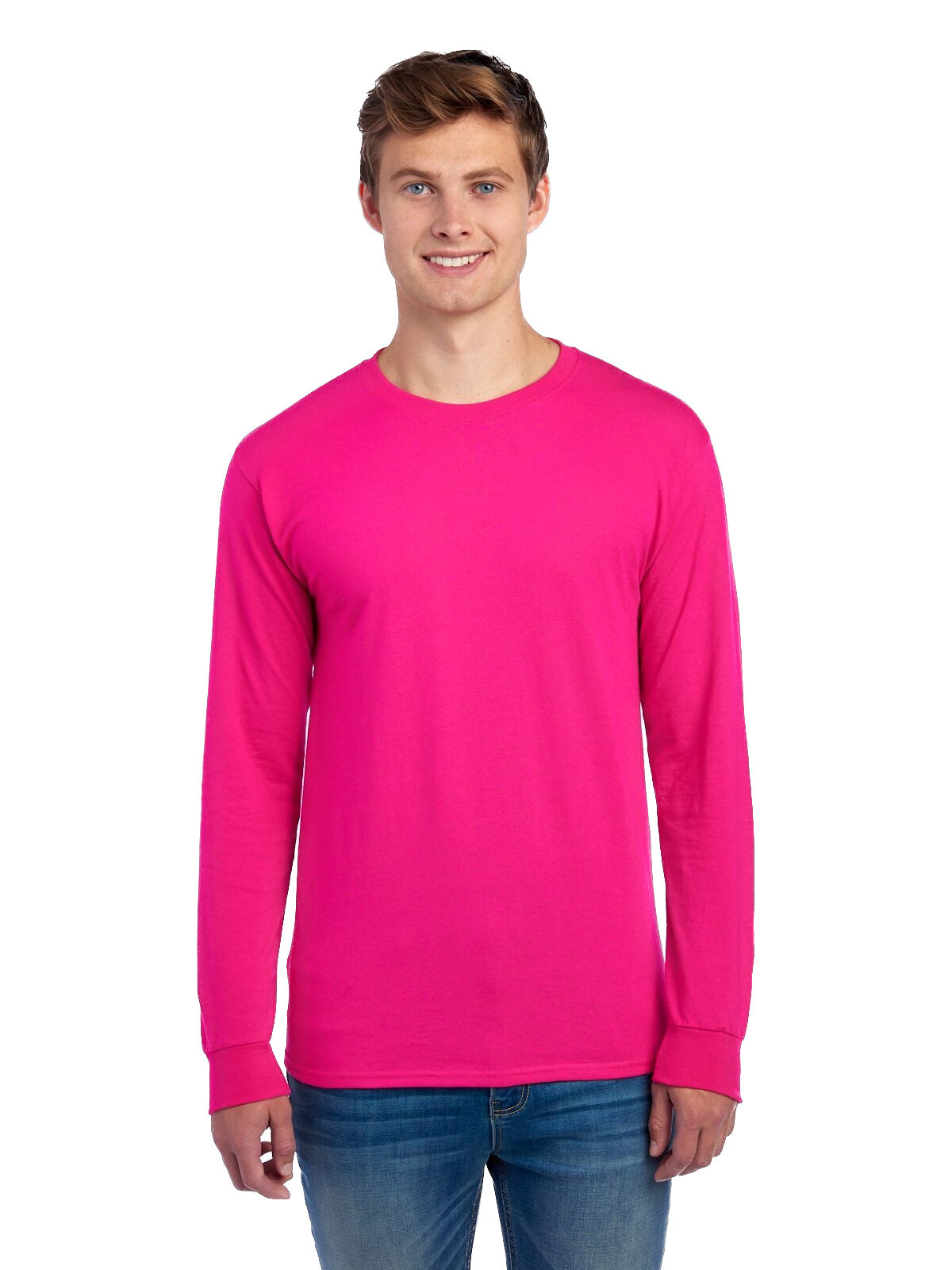 Unisex DRI-POWER® ACTIVE Long-Sleeve T-Shirt - Cyber Pink