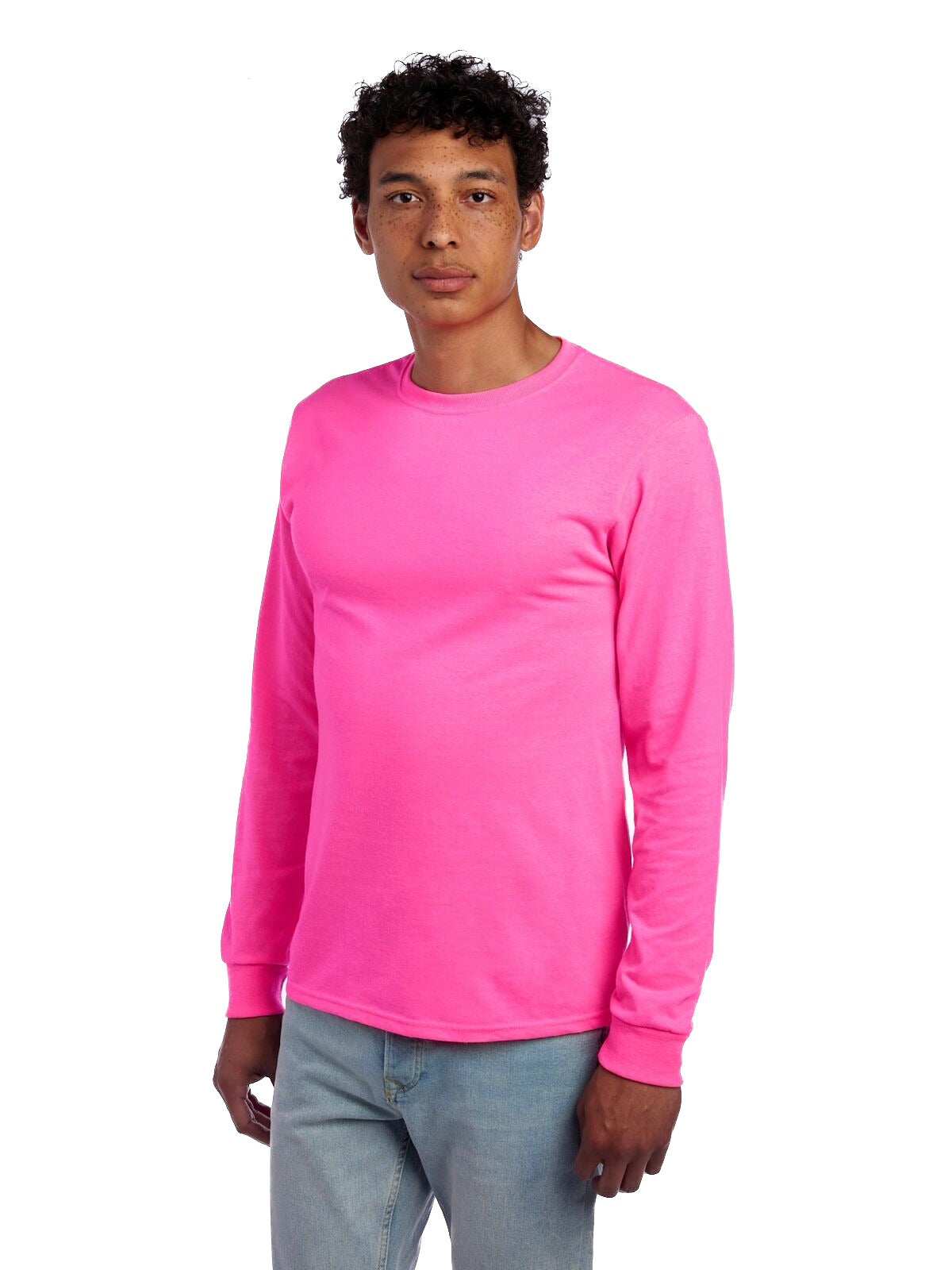 Unisex DRI-POWER® ACTIVE Long-Sleeve T-Shirt - Neon Pink