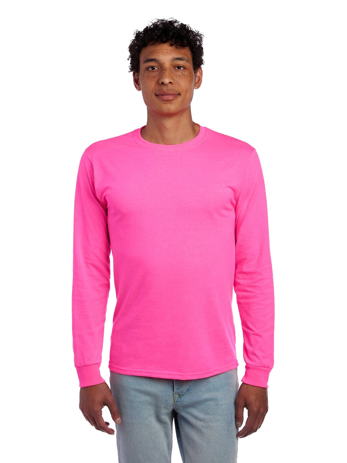 Unisex DRI-POWER® ACTIVE Long-Sleeve T-Shirt - Neon Pink