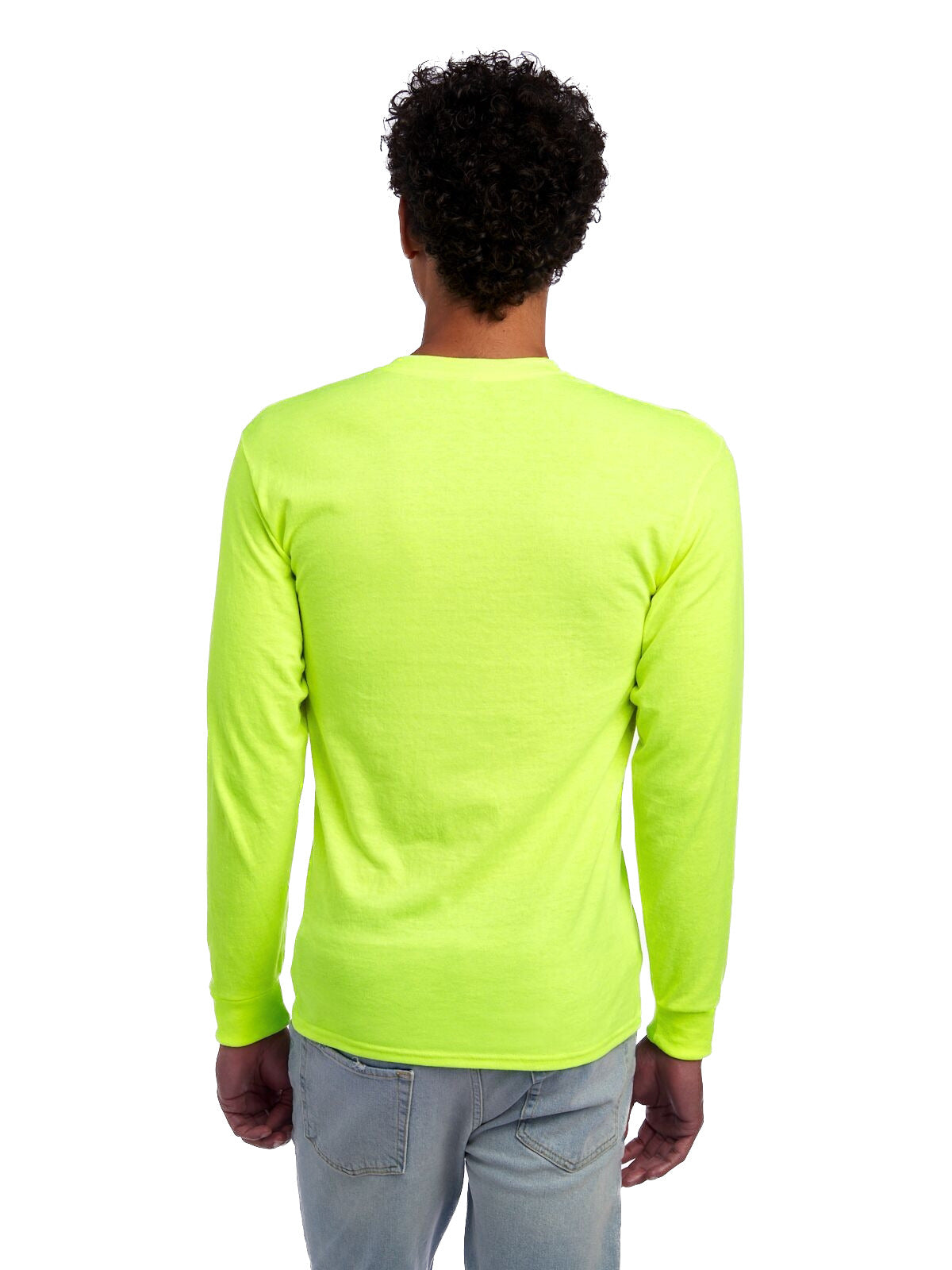 Unisex DRI-POWER® ACTIVE Long-Sleeve T-Shirt - High Viz Safety Green