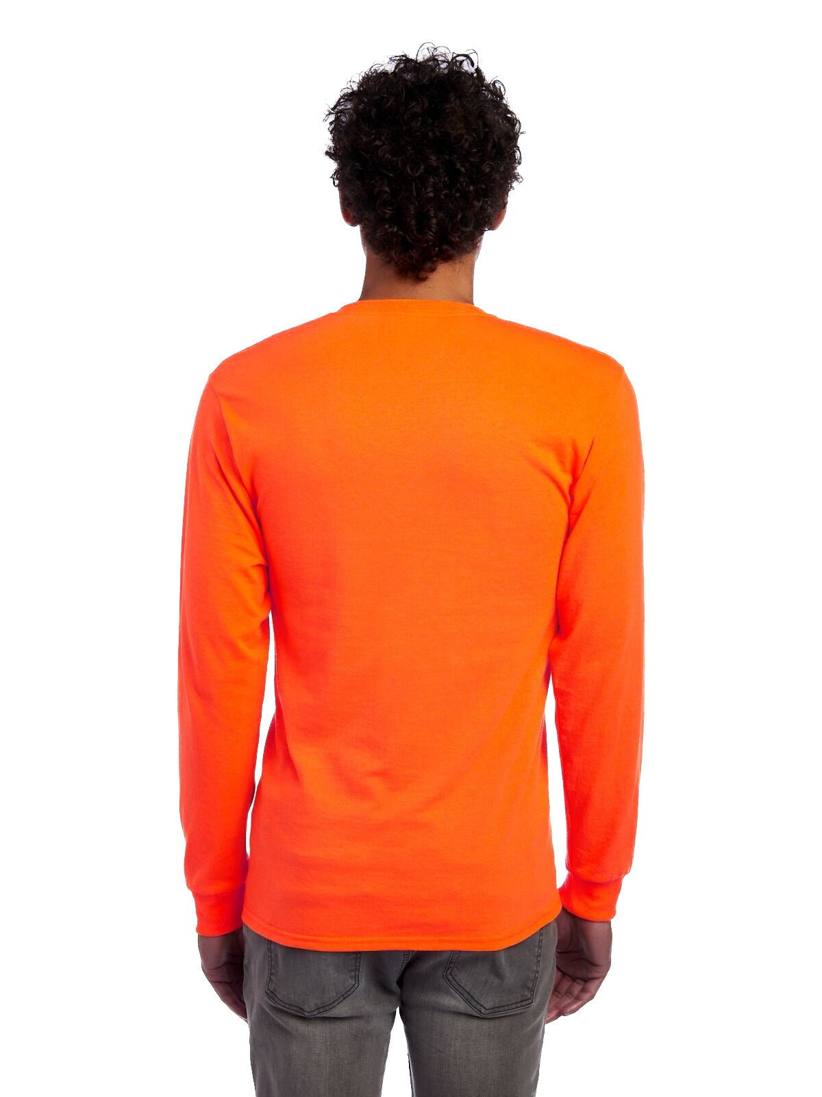 Unisex DRI-POWER® ACTIVE Long-Sleeve T-Shirt - High Viz Safety Orange