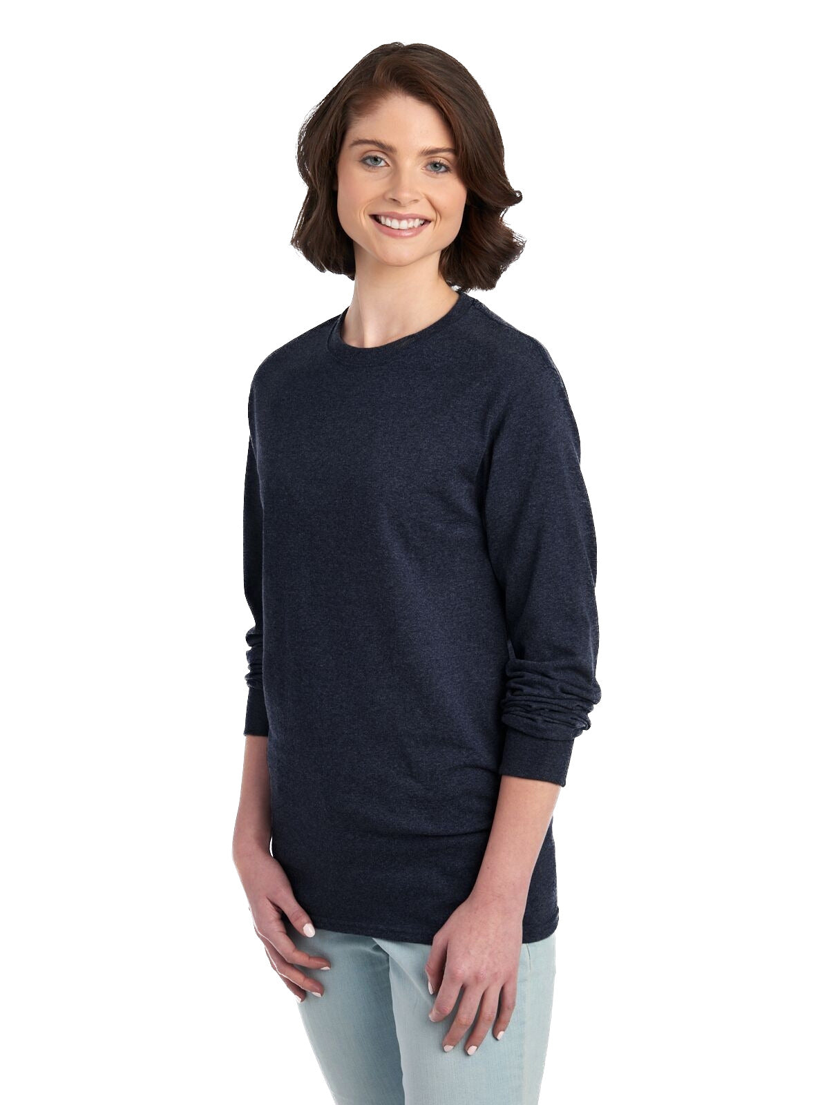 Unisex DRI-POWER® ACTIVE Long-Sleeve T-Shirt - Vintage Heather Navy