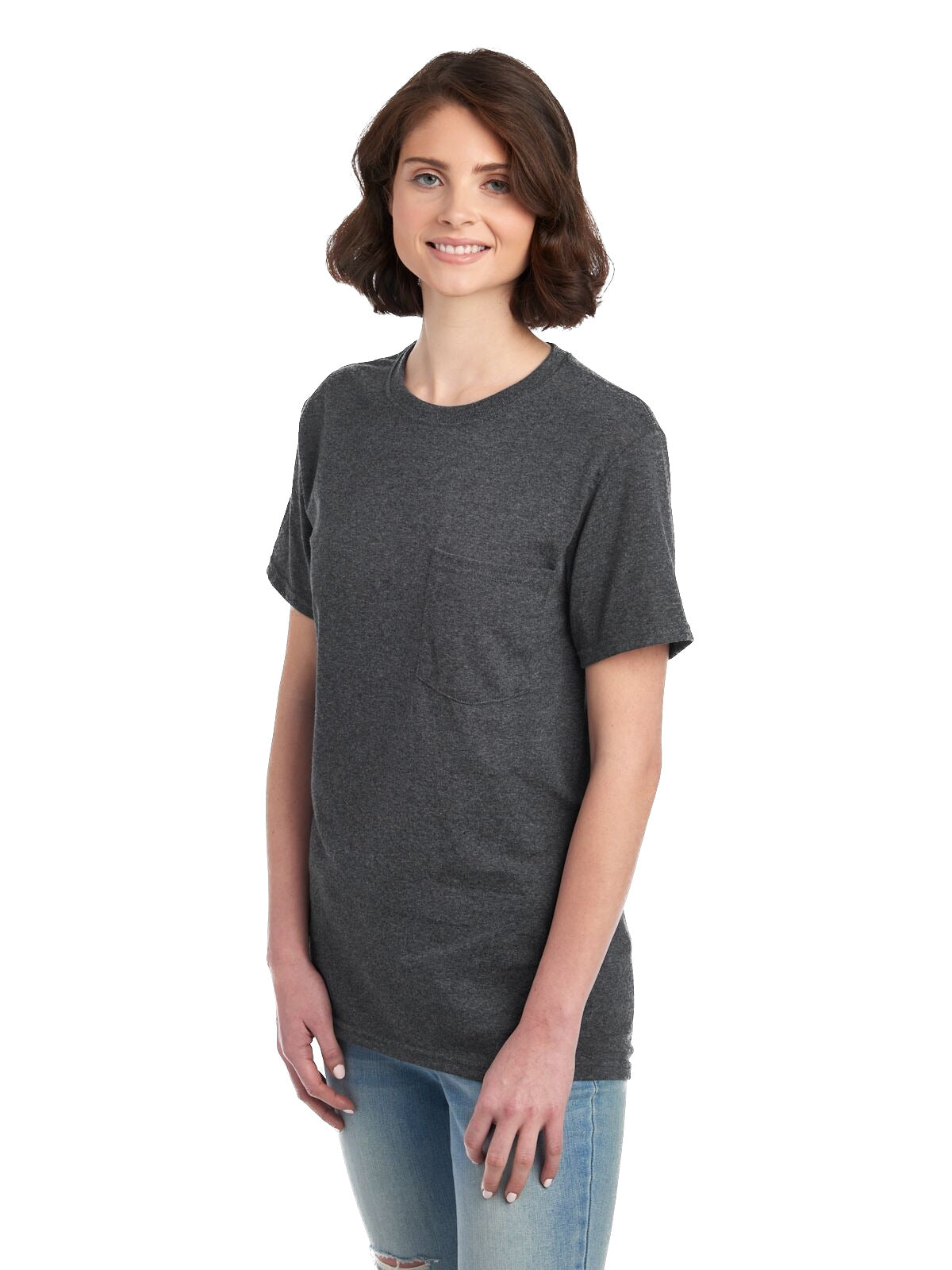 Unisex DRI-POWER® ACTIVE Pocket T-Shirt - Black Heather