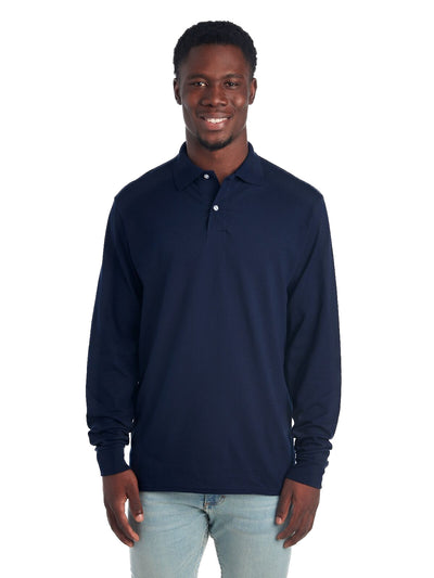 Unisex SpotShield™ Long-Sleeve Jersey Polo - J Navy