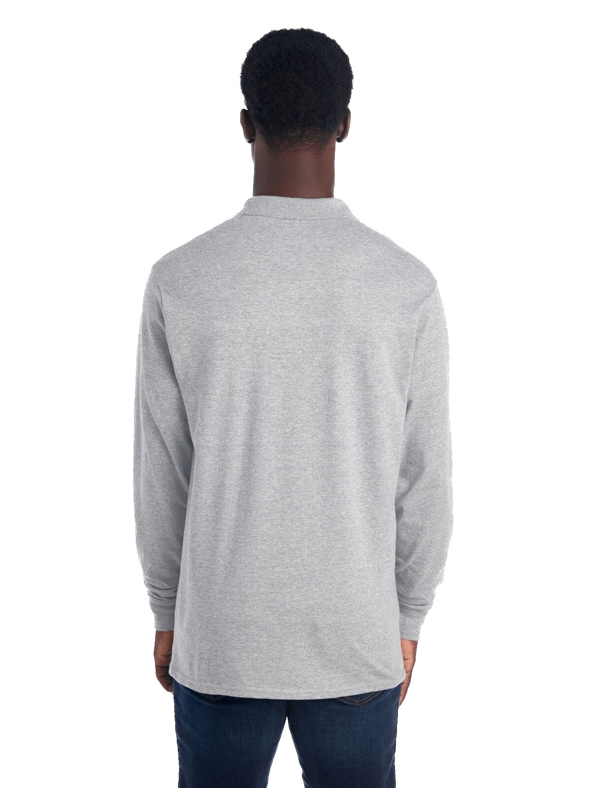 Unisex SpotShield™ Long-Sleeve Jersey Polo - Oxford