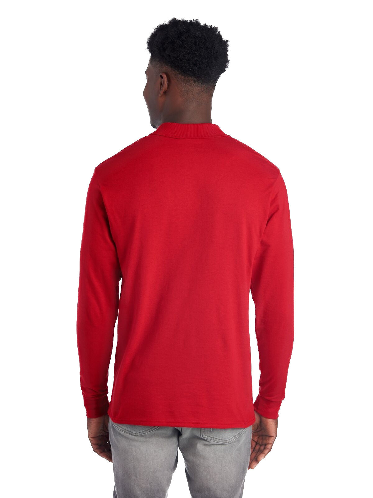 Unisex SpotShield™ Long-Sleeve Jersey Polo - True Red