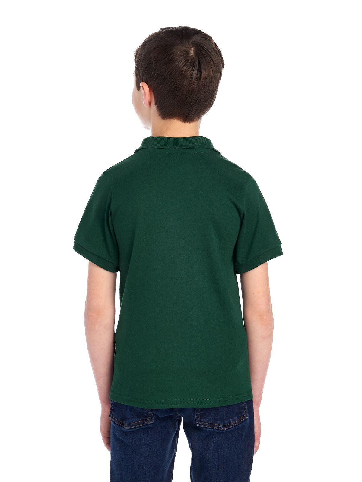 Youth SpotShield™ Jersey Polo - Forest Green