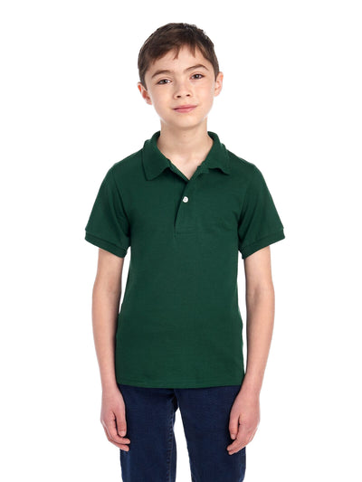 Youth SpotShield™ Jersey Polo - Forest Green