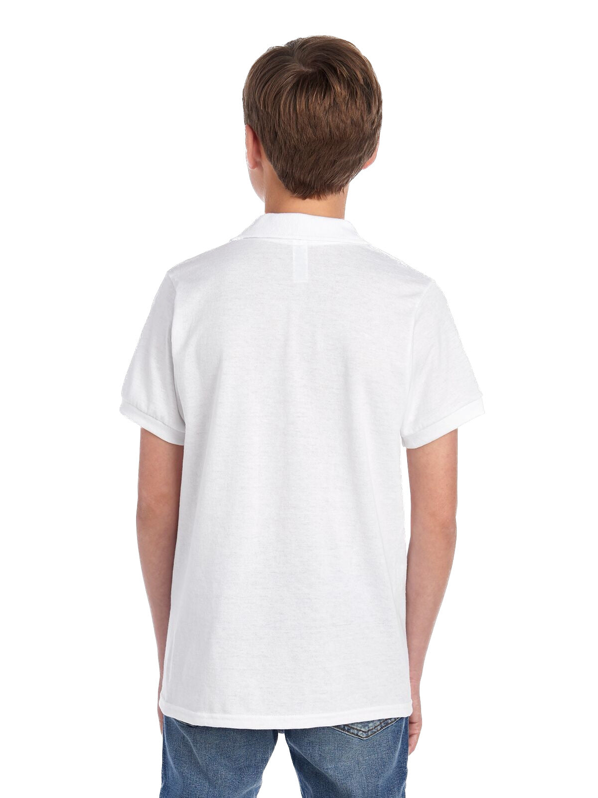 Youth SpotShield™ Jersey Polo - White