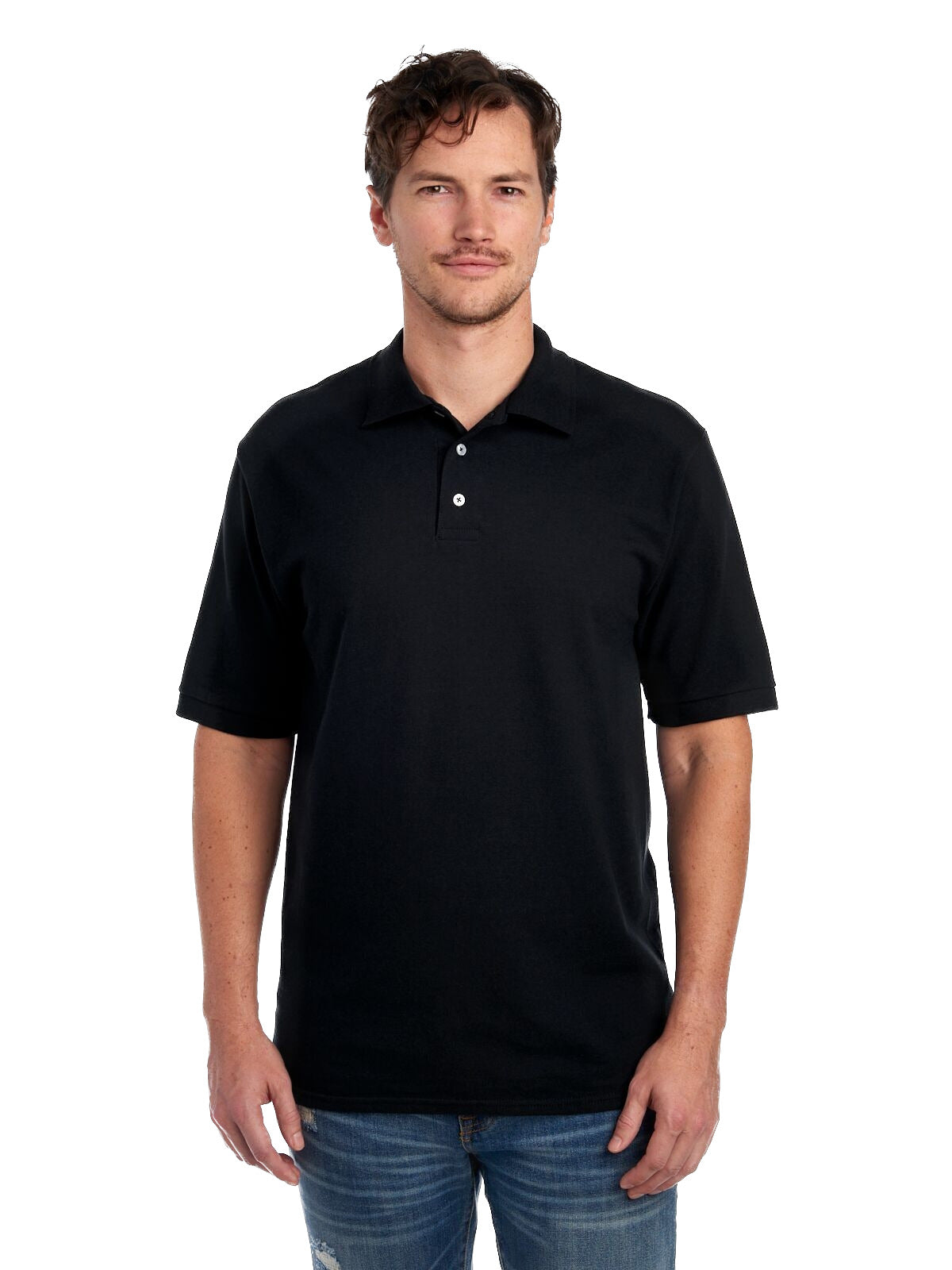 Unisex Premium 100% Ringspun Cotton Piqué Polo - Black