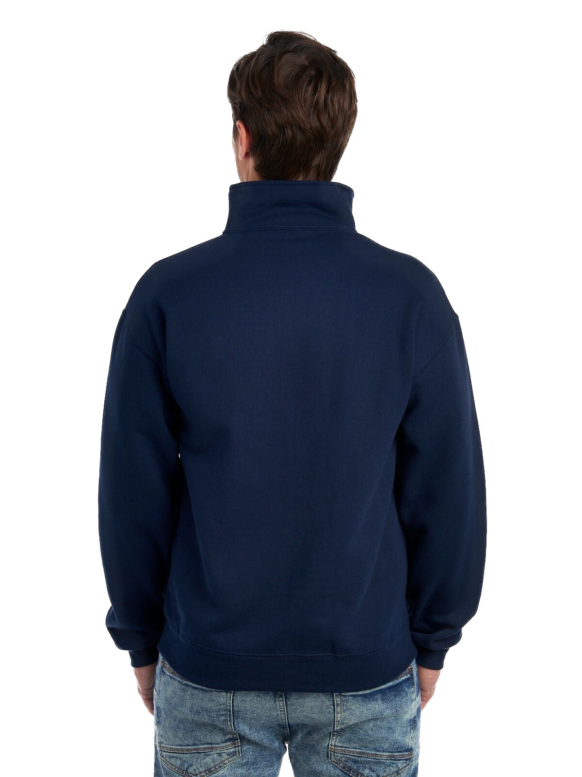 Unisex Super Sweats® NuBlend® Fleece Quarter-Zip Pullover - J Navy