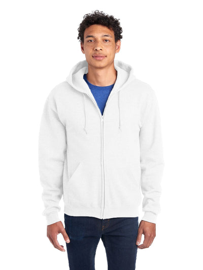 Unisex Super Sweats® NuBlend® Fleece Full-Zip Hoodie - White