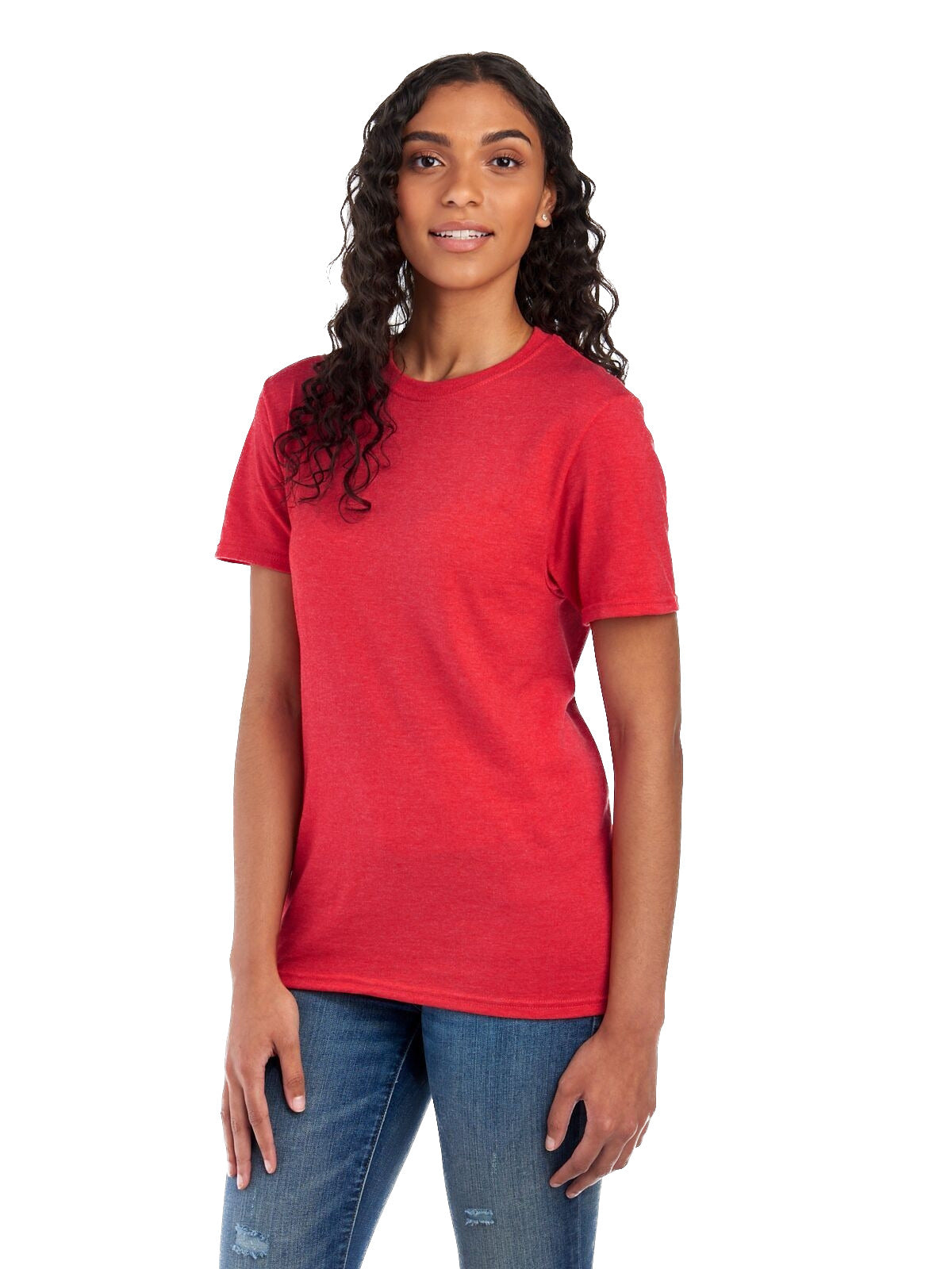 Unisex Premium Blend Ring-Spun T-Shirt - Fiery Red Heather