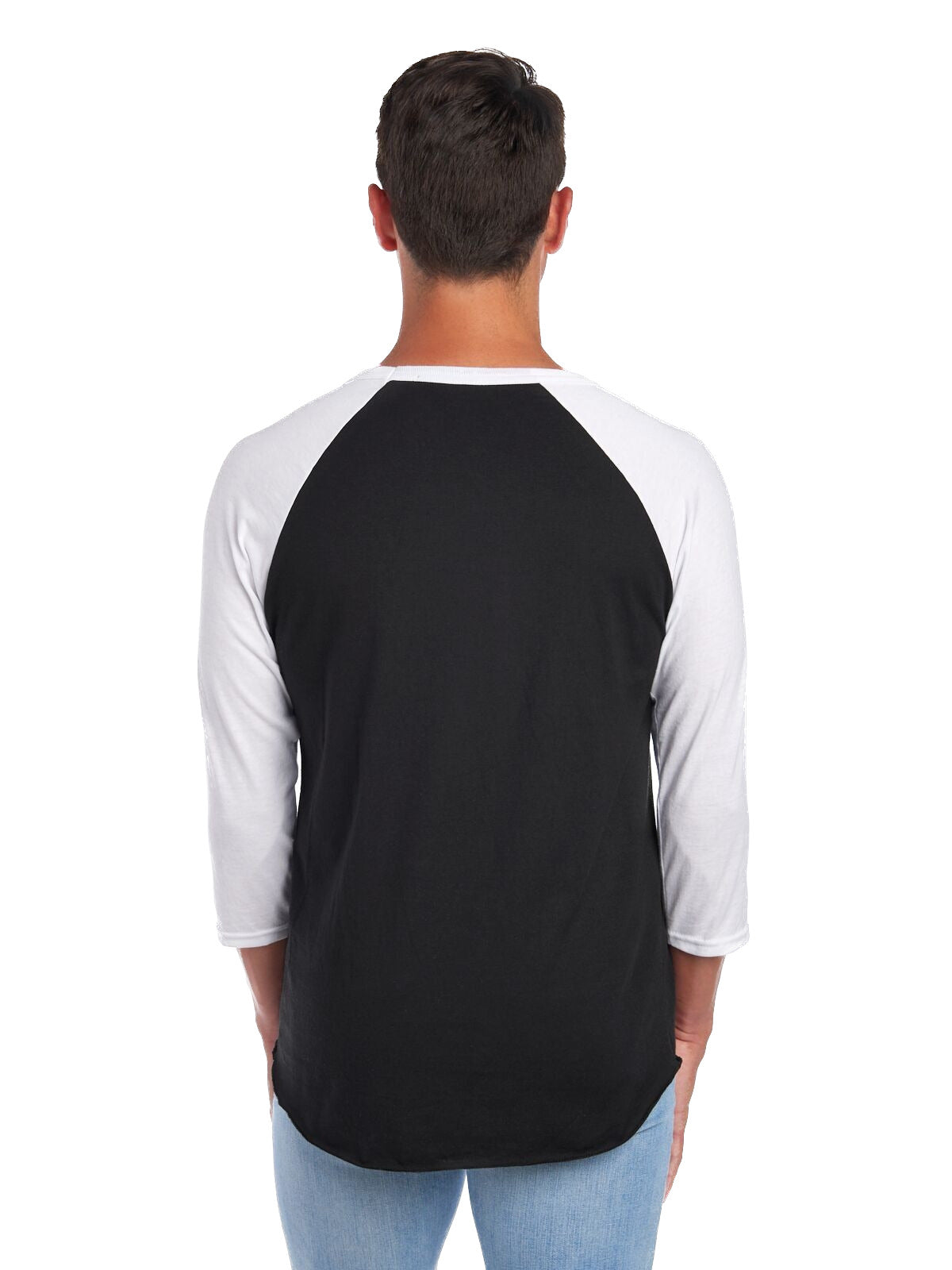Unisex Premium Blend Raglan Baseball T-Shirt - Black Ink / White