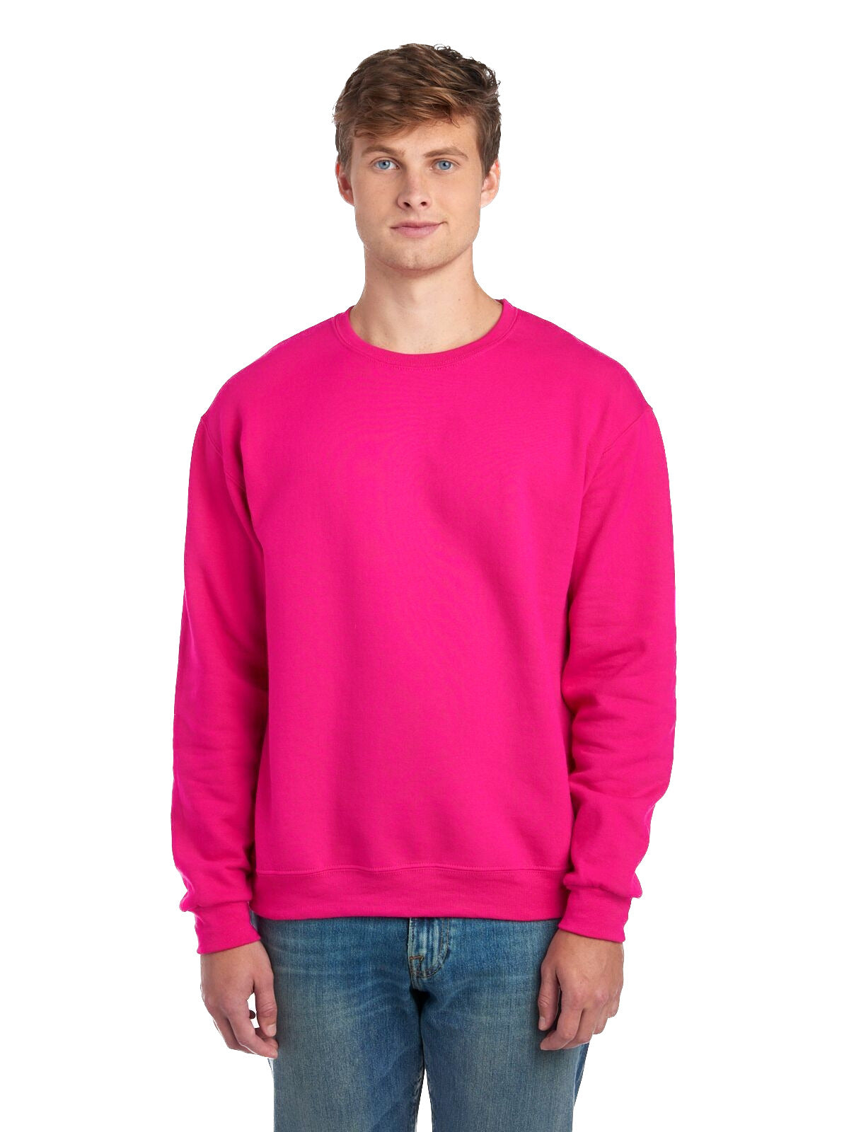 Unisex NuBlend® Fleece Crew - Cyber Pink