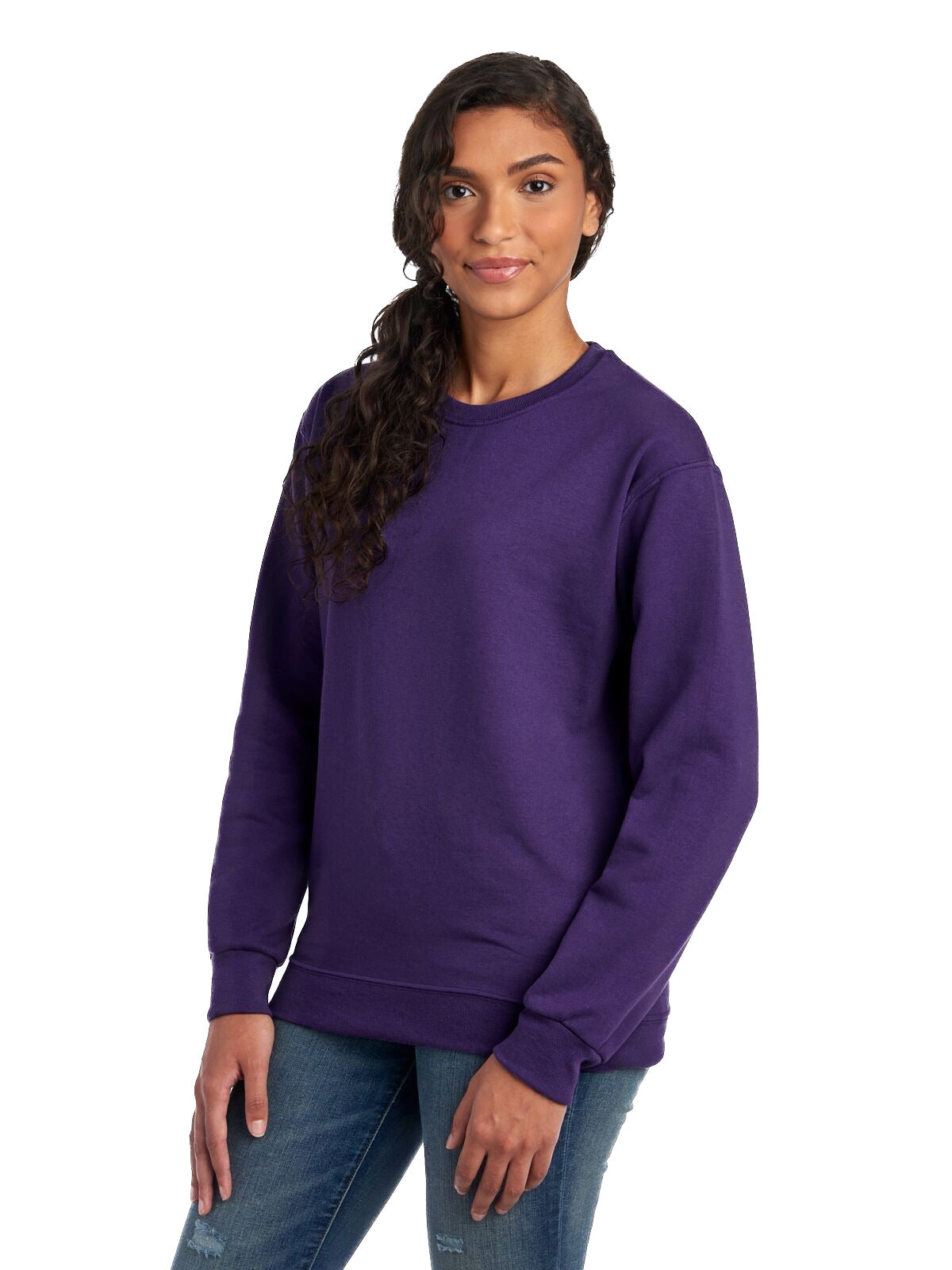 Unisex NuBlend® Fleece Crew - Deep Purple