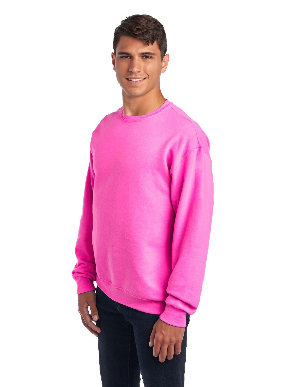 Unisex NuBlend® Fleece Crew - Neon Pink