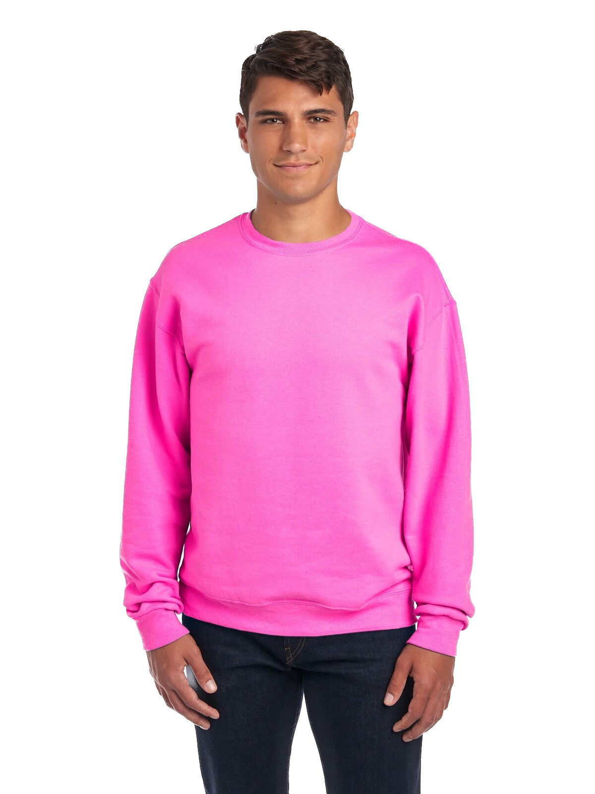 Unisex NuBlend® Fleece Crew - Neon Pink