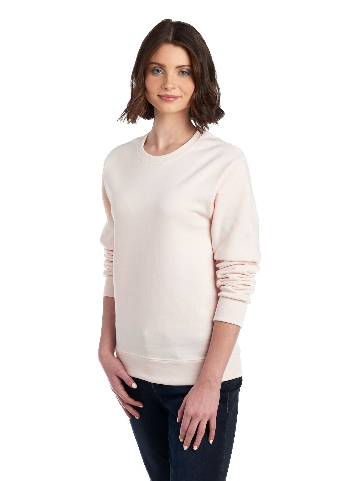 Unisex NuBlend® Fleece Crew - Sweet Cream Heather