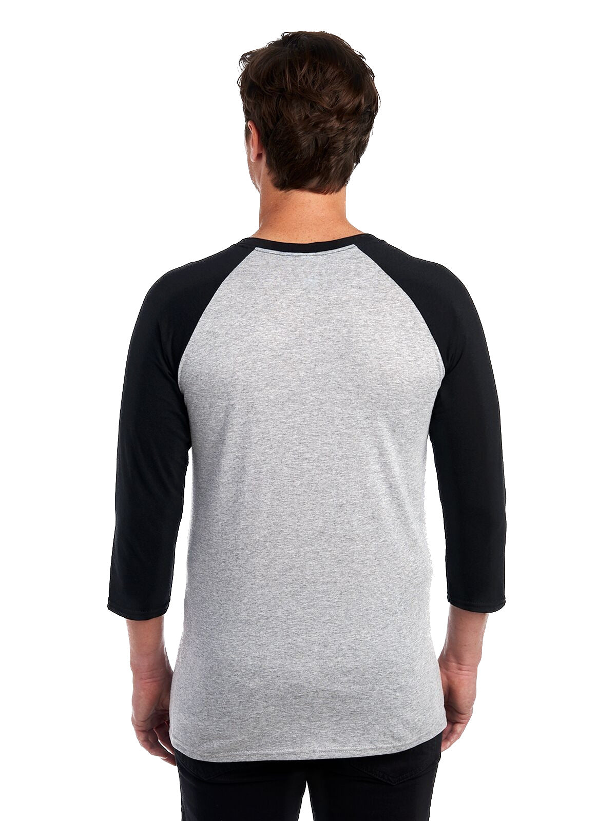 Unisex TRI-BLEND Baseball Raglan - Oxford / Black