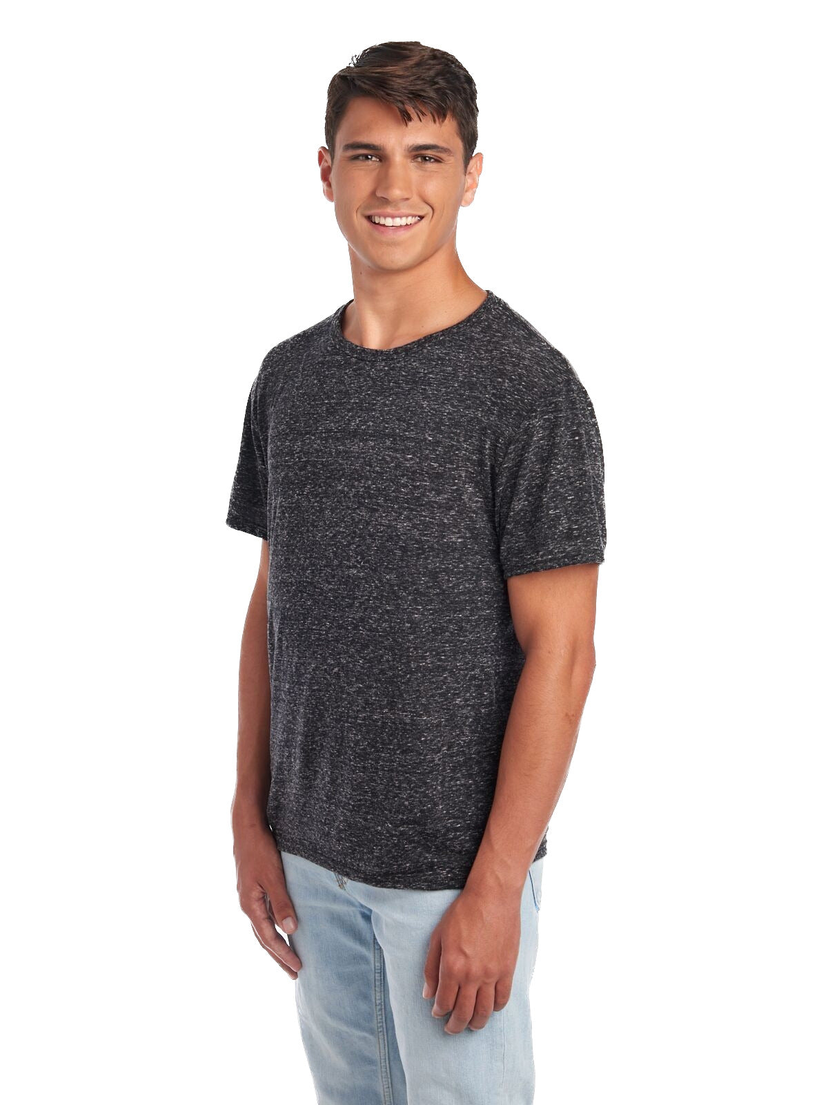 Unisex Snow Heather T-Shirt - Black Ink