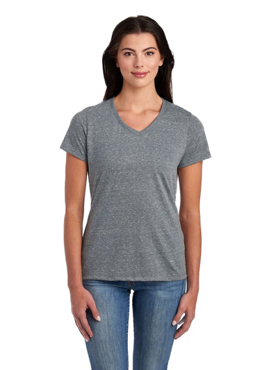 Women's Snow Heather Jersey V-Neck - Charcoal
