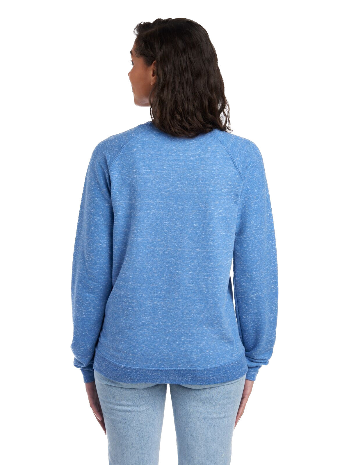 Unisex Snow Heather French Terry Crewneck Sweatshirt - Royal