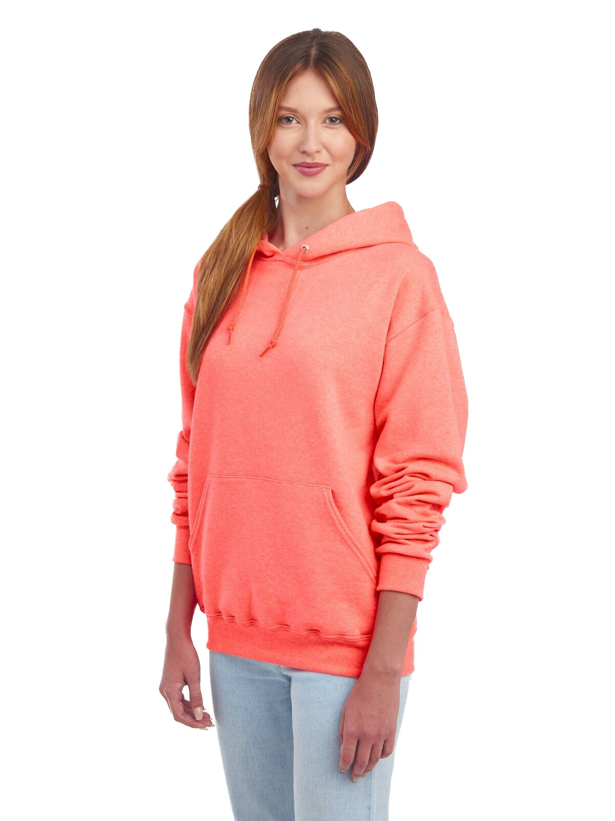 Unisex NuBlend® Fleece Pullover Hoodie - Retro Heather Coral