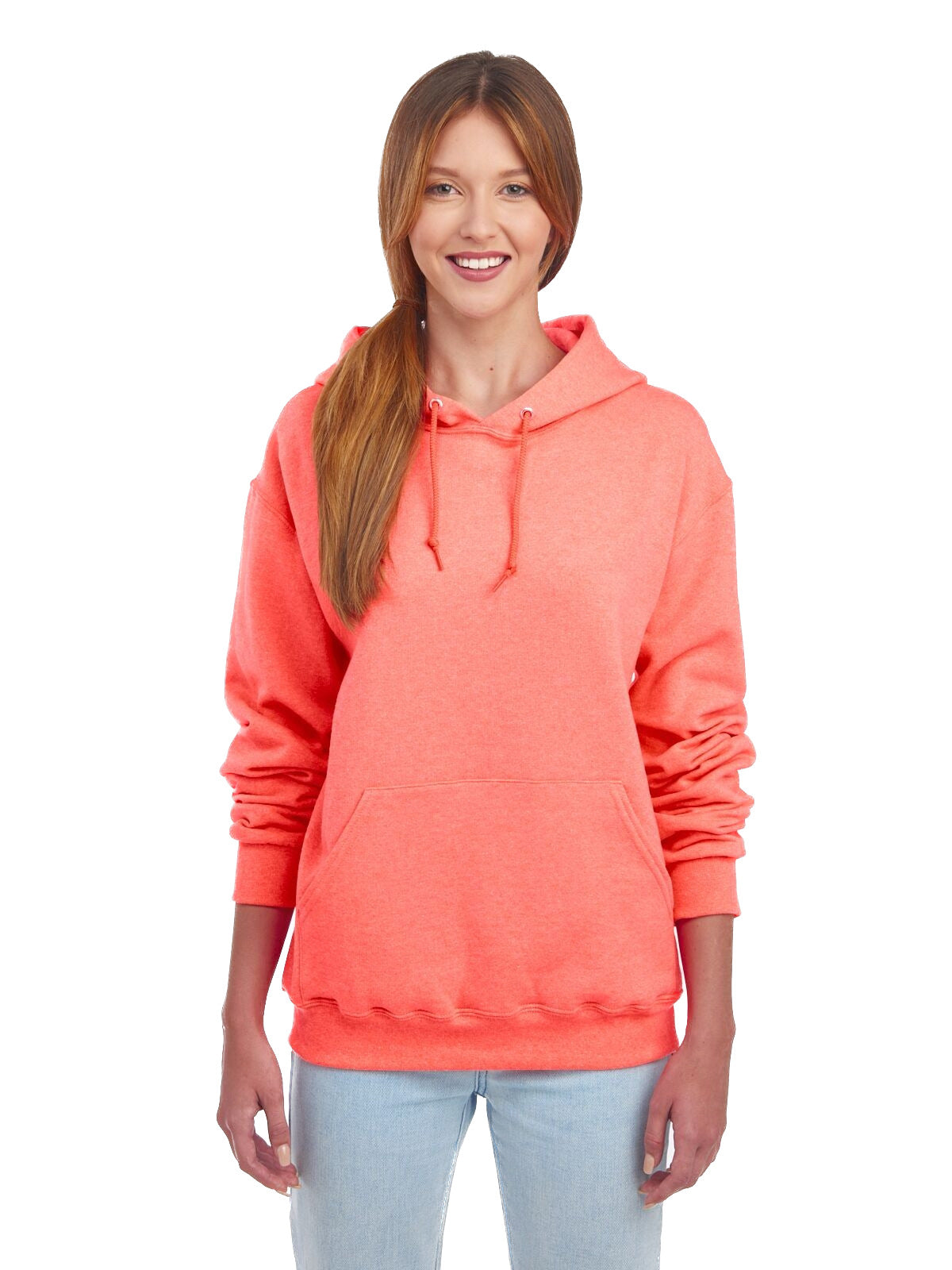 Unisex NuBlend® Fleece Pullover Hoodie - Retro Heather Coral