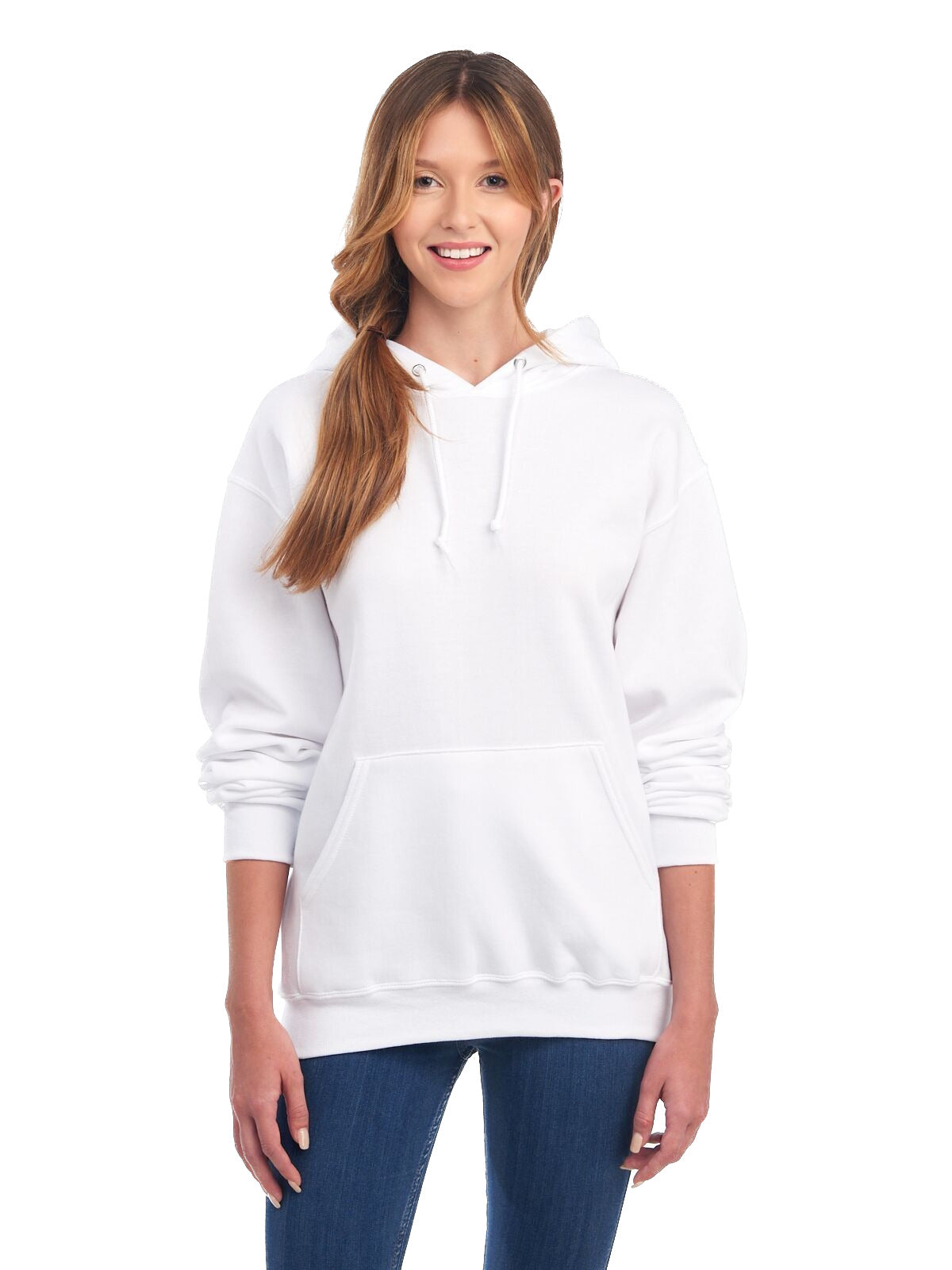 Unisex NuBlend® Fleece Pullover Hoodie - White