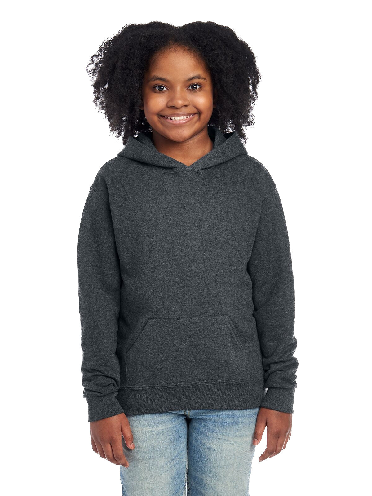 Youth NuBlend�� Fleece Pullover Hoodie - Black Heather