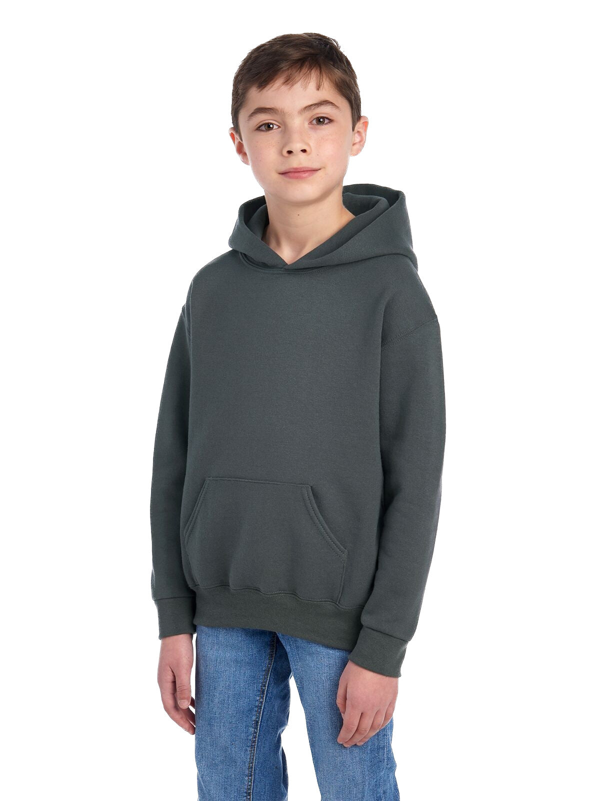 Youth NuBlend�� Fleece Pullover Hoodie - Charcoal Gray