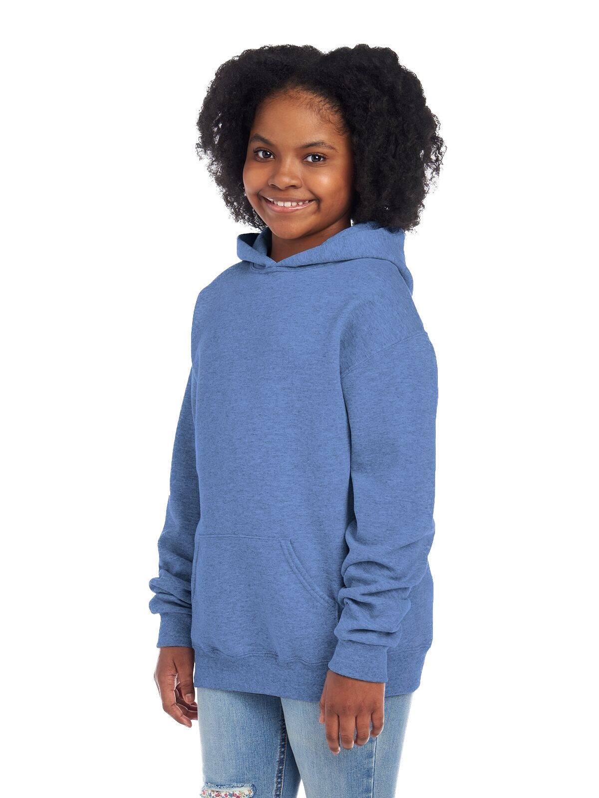 Youth NuBlend�� Fleece Pullover Hoodie - Vintage Heather Blue